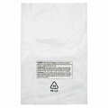 Lavex 18'' x 24'' Clear Polyethylene Layflat Bag W/ Suffocation Warning Label and 2 Mil Thickness, 500PK 42218242SUF